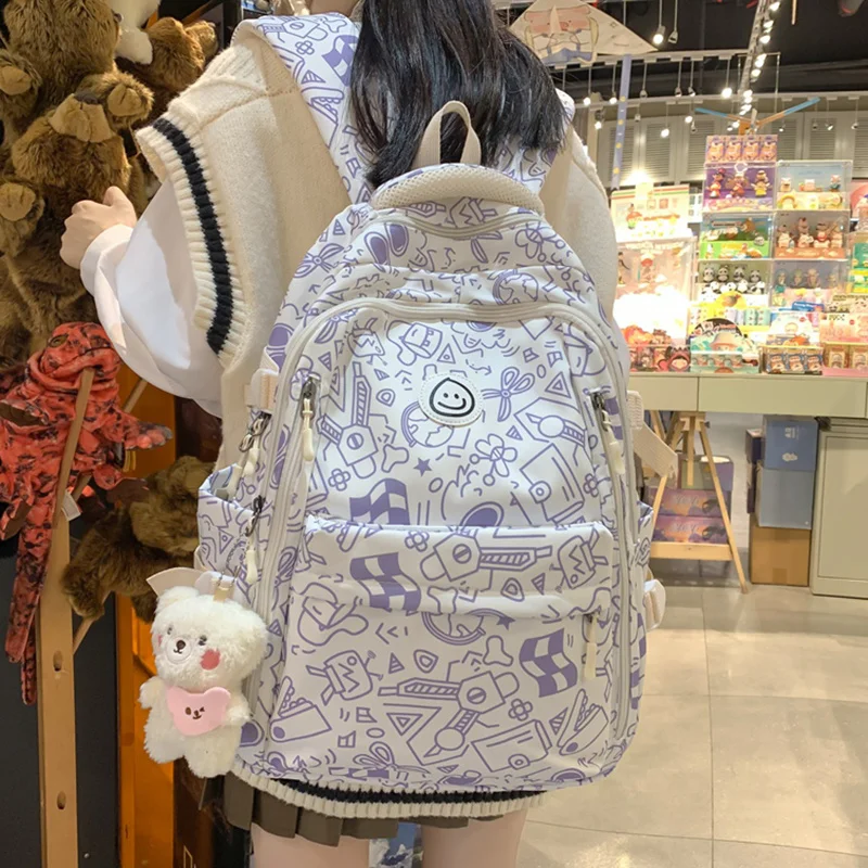 

Новинка 2023, школьный портфель для младшей и старшей школы, Женский вместительный рюкзак в Корейском стиле для начальной школы