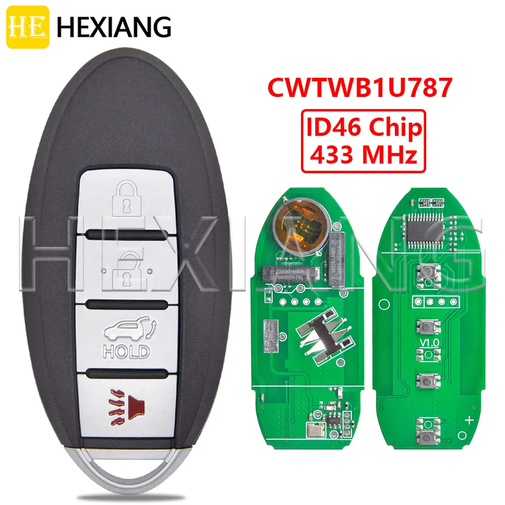 HE CWTWB1U787 ID46 PCF7952 433 МГц Keyless Go автомобильный ключ дистанционного управления для Nissan