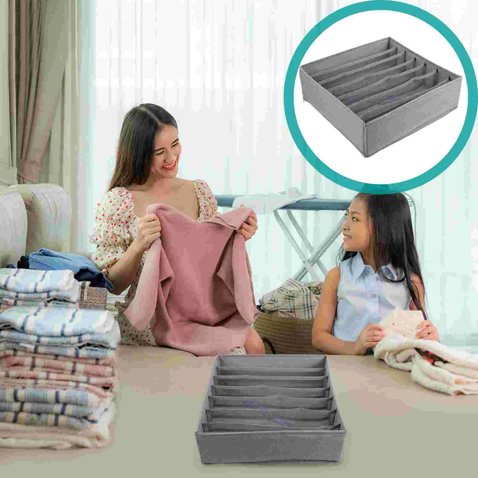 

Drawer Organizer Storage Box Closet Foldable Sock Cloth Dividers Toy Socks Divider Unit Shelf Fabric Canvas Baskets Holder