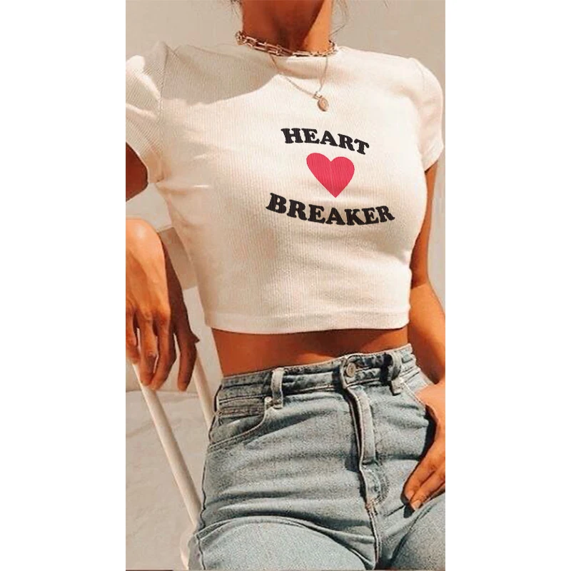 Женский корсет с тонким буквенным принтом Grune милые укороченные топы короткими