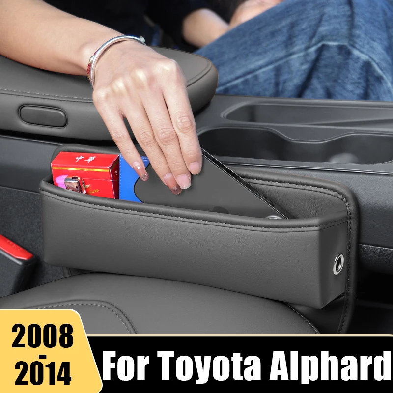 

Car Seat Crevice Storage Box For Toyota Alphard AH20 2008 2009 2010 2011 2012 2013 2014 Phone Card Holder Organizer Accessories