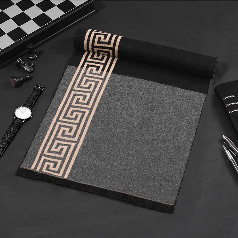 

2023 Brand Designer Winter Cashmere Scarf Men Luxury Letters Print Pashmina Scarves Fashion Mens Business Neck Soft Warm Scarfs