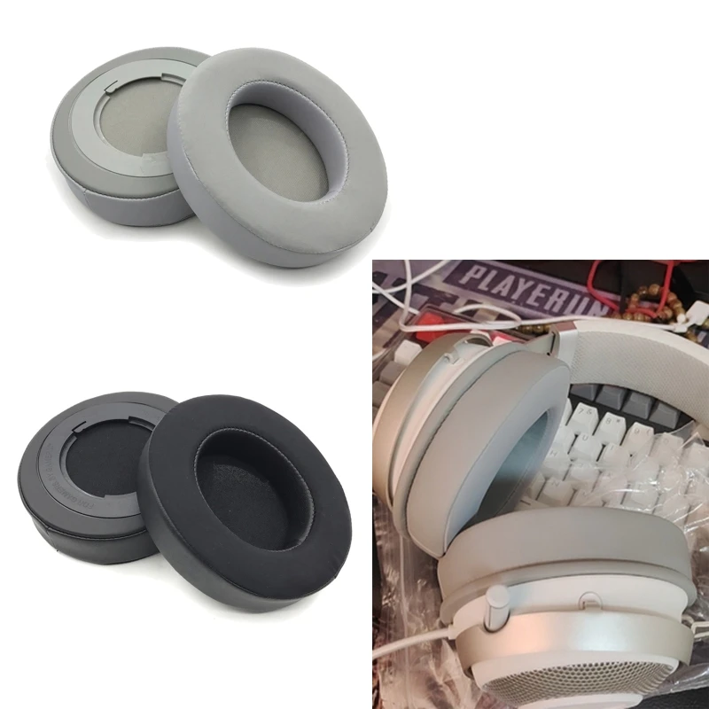 

Sport Cooling-Gel Ear Pads with Plastic Buckle Compatible with Kraken Pro V2 Headphone Comfortable Earpads Cushion