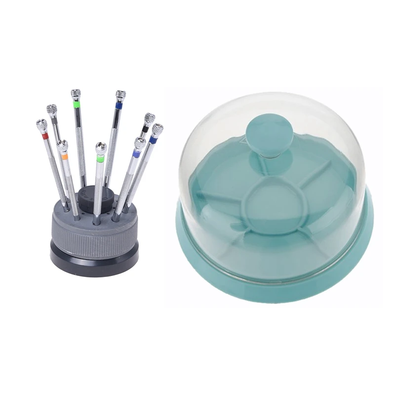 

Набор с 9 отвертками, 9 резервным основанием для часов, инструменты для часовщика и 1 инструмент для ремонта часового механизма, пылезащитный чехол