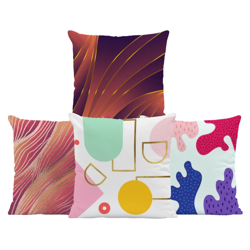 

Good Quality Cushion Pillow Geometric Square Seaweed Large Hand Painted Anniversary Gift For Couples Pillow Case For Couple