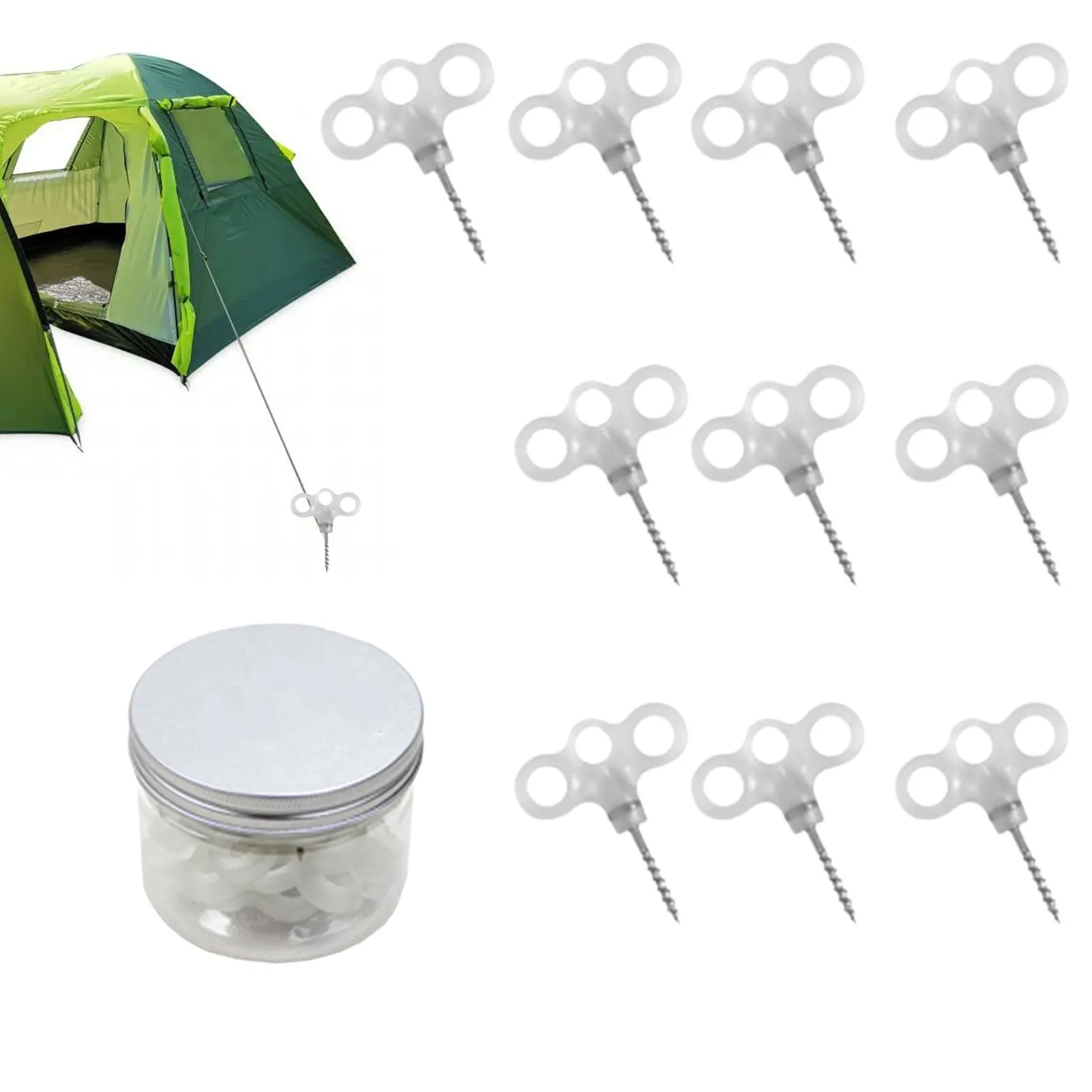

Luminous Tent Peg Tent Stakes With Glow In The Dark Heads For Camping Garden Tent Stakes/Peg Tent Nail Accessories Outdoor