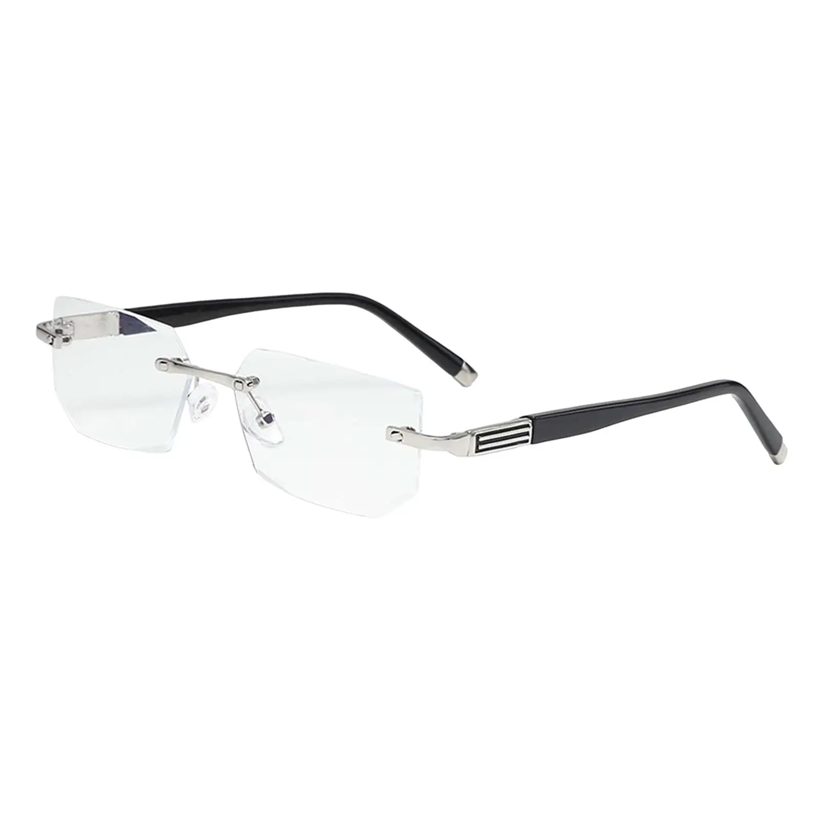 

Fashion Blue Light Glasses Eyeglasses Anti Eye Strain rectangle Rimless for Men Woman Readers Computer Unisex