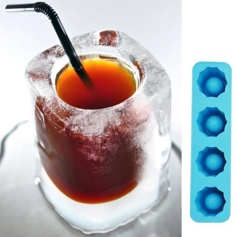 

Ice Cube Tray Mold Makes Shot Glasses Ice Mould Ice Tray Summer Drinking Tool Glass Mold