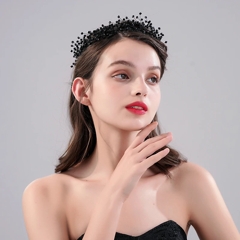 

Black Headband Wedding Bride Sweet and Elegant Hair Accessories for Women