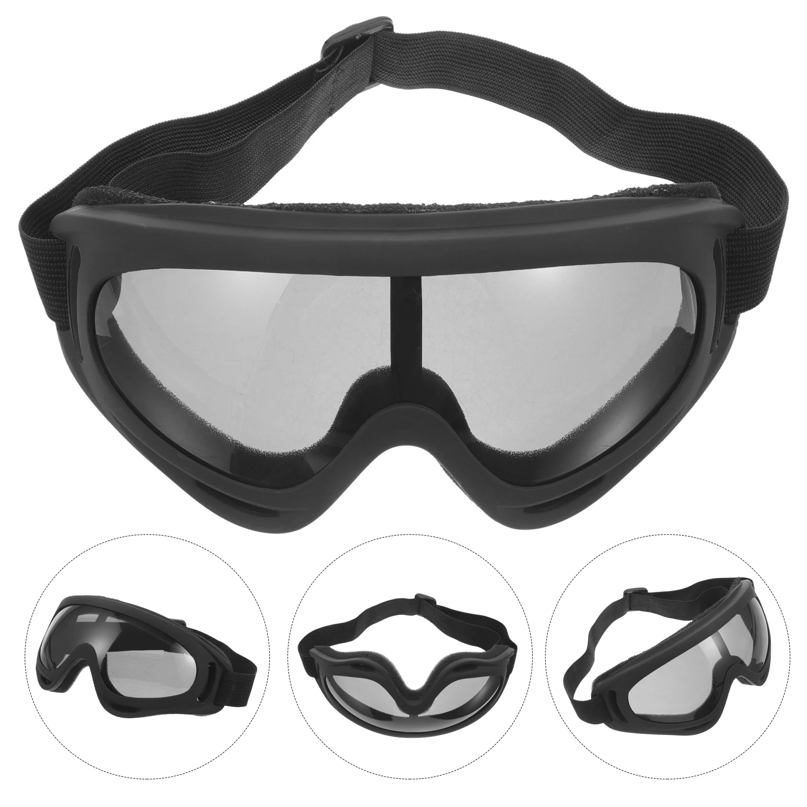 

Защитные очки для езды на велосипеде, прозрачные линзы, ветрозащитные очки для езды на мотоцикле, усиленные лыжные очки