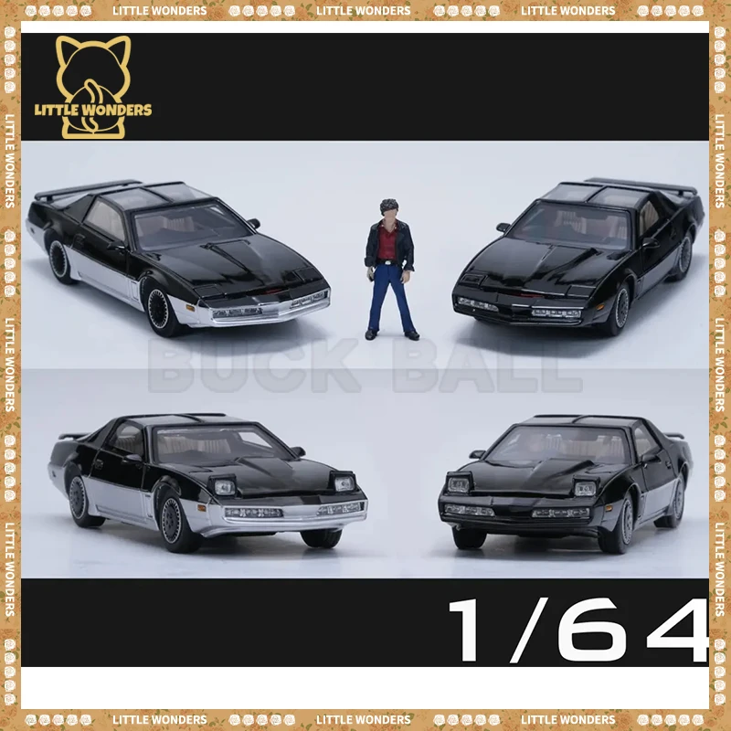 

1:64 Ym Model Firebird Knight Rider Karr Black Silver Alloy Diecast Car Toy Die Casting Car Model Decoration Kid Christmas Gift