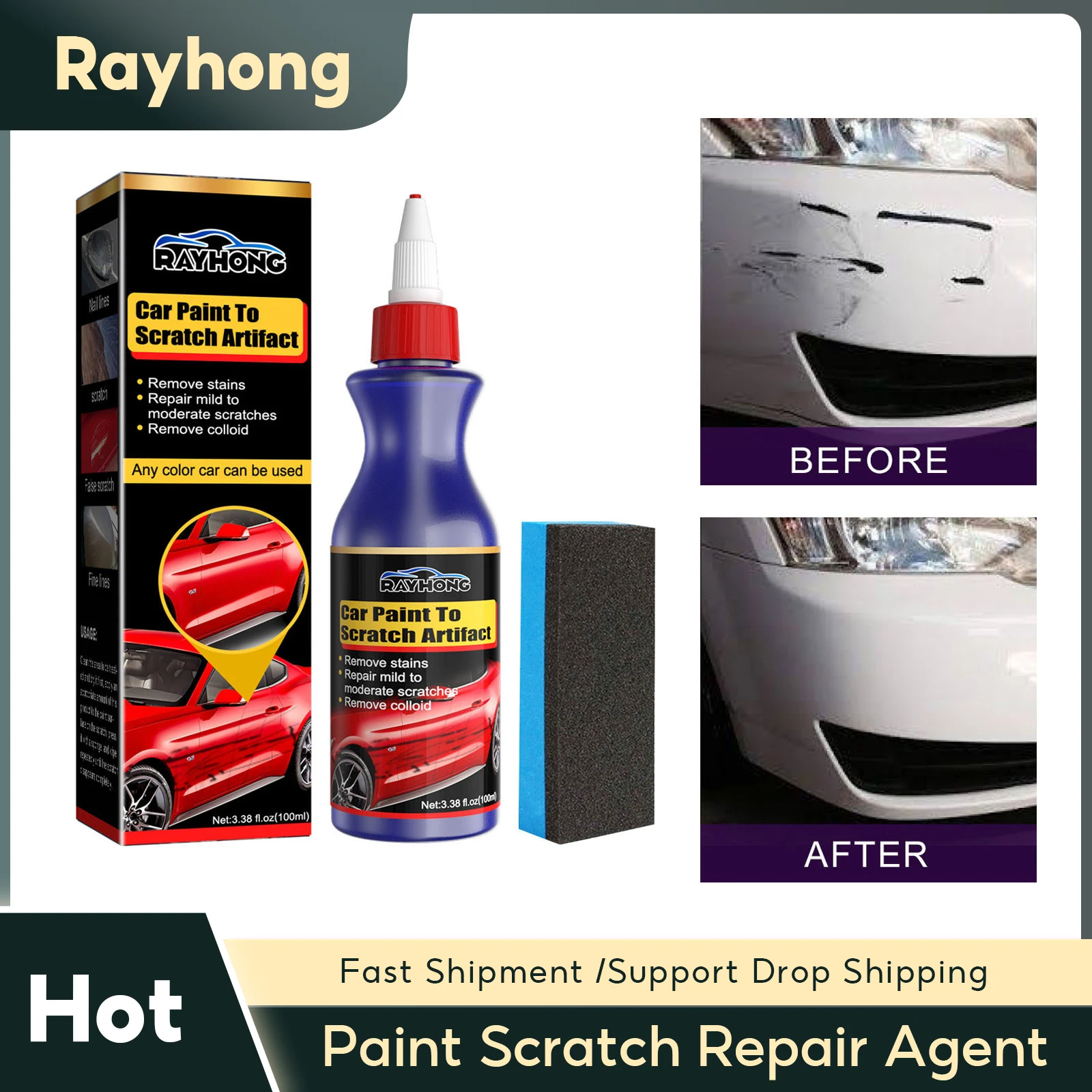 

Paint Scratch Repair Agent Paint Swirl Remover Car Styling Scratches Repairing Vehicle Maintenance Car Polishing Cleaning Tools