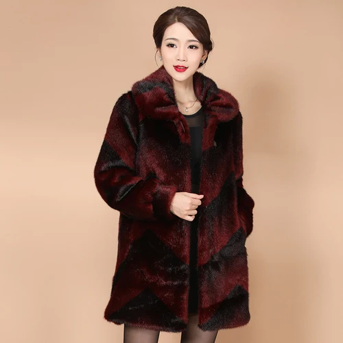 Cheap Price Women Jacket Women's Winter Coat 2022 Fur Mink Fur Thick Winter High Street Other Slim Real Fur Woman Jackets enlarge
