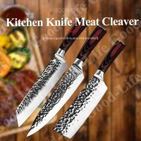 kitchen knives set forged meat cleaver knife chef knife stainless steel forged boning knife butcher vegetable cutter slicer