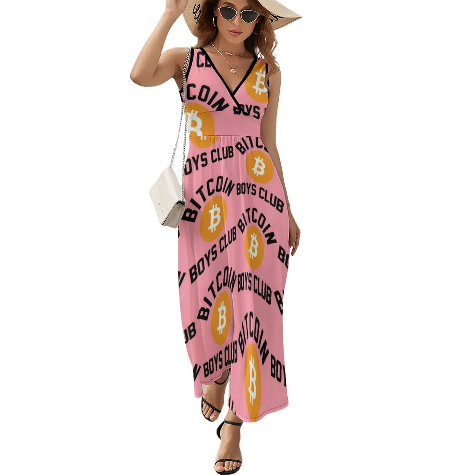

Bitcoin Dress Cryptocurrency Girl Bodycon Summer Hot Short Patterns One-Piece Dress
