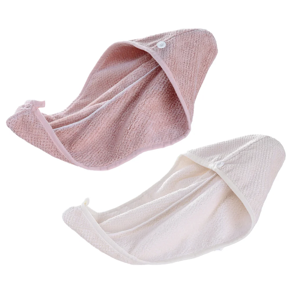 

2 Pcs Rapid Drying Towel Hair Shower Cap Absorb Water Absorbent Towel Hair Dry Towel Absorbent Turban Dry Hair Miss