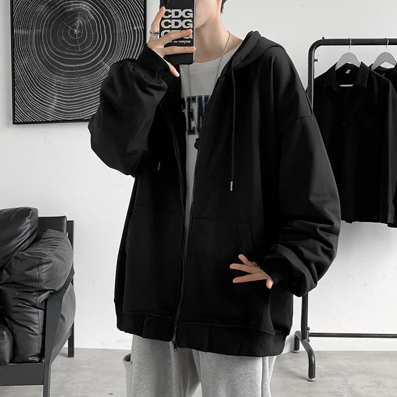 

Плюшевый кардиган с капюшоном свитер мужской осень-зима новый стиль Универсальная Мода для пары