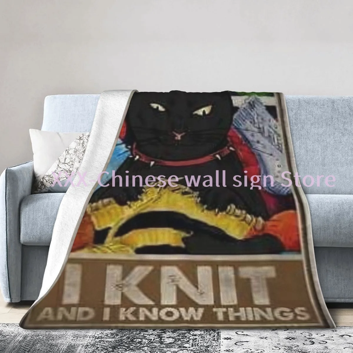 ZMKDLL fox lover i drink coffee and i know stuff retro vintage high quality throw blanket bedding 3d printed soft micro fleece