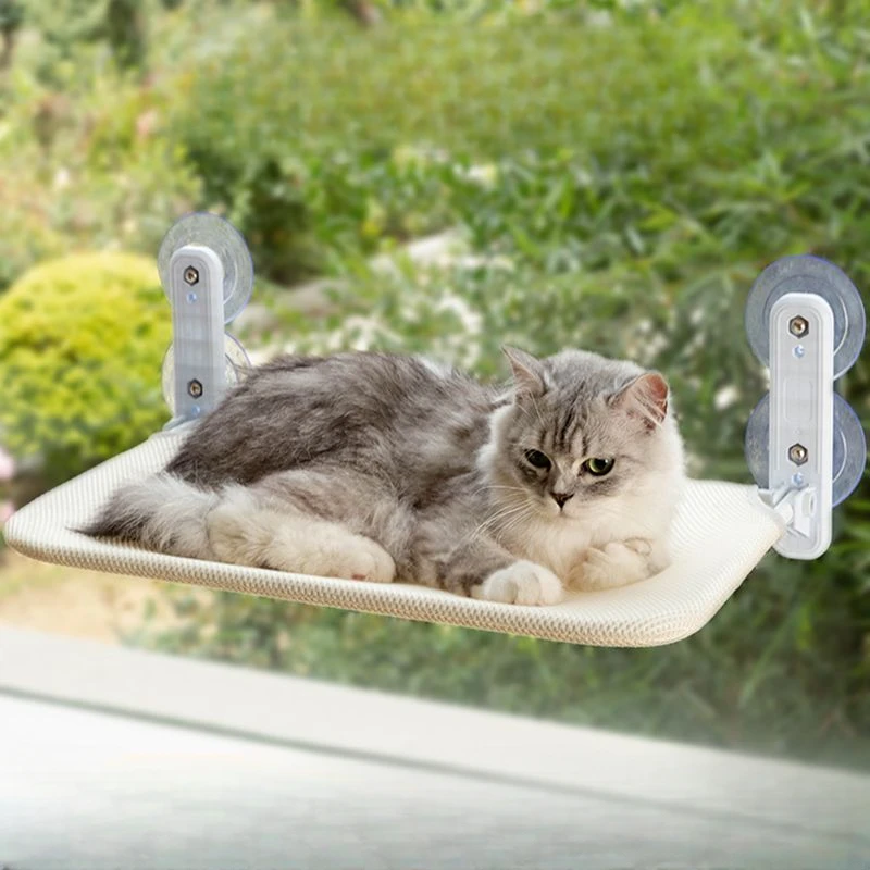 

Cat Hammock Simplicity Household Cat Supplies Windowsill Sun Hanging Nest Suction Cup Type Cat Nest Glass Summer Collapsible Bed