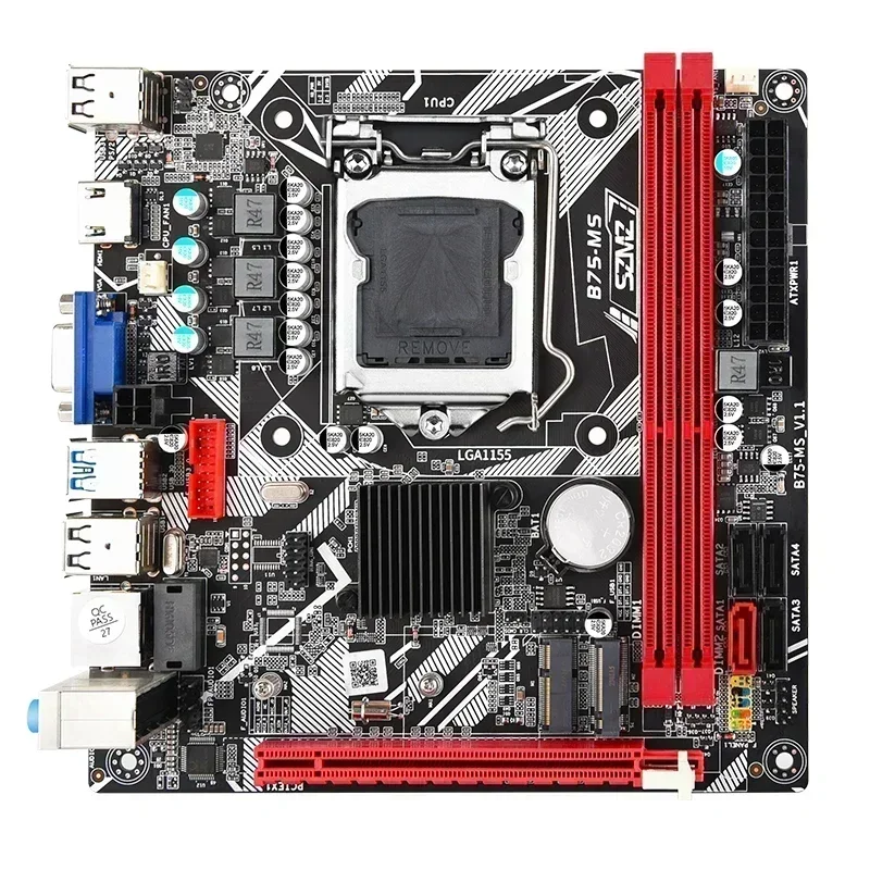 SZMZ B75 ITX Материнская плата LGA1155 Набор с процессором i5 3570 + 16 ГБ DDR3 ПК Компьютер