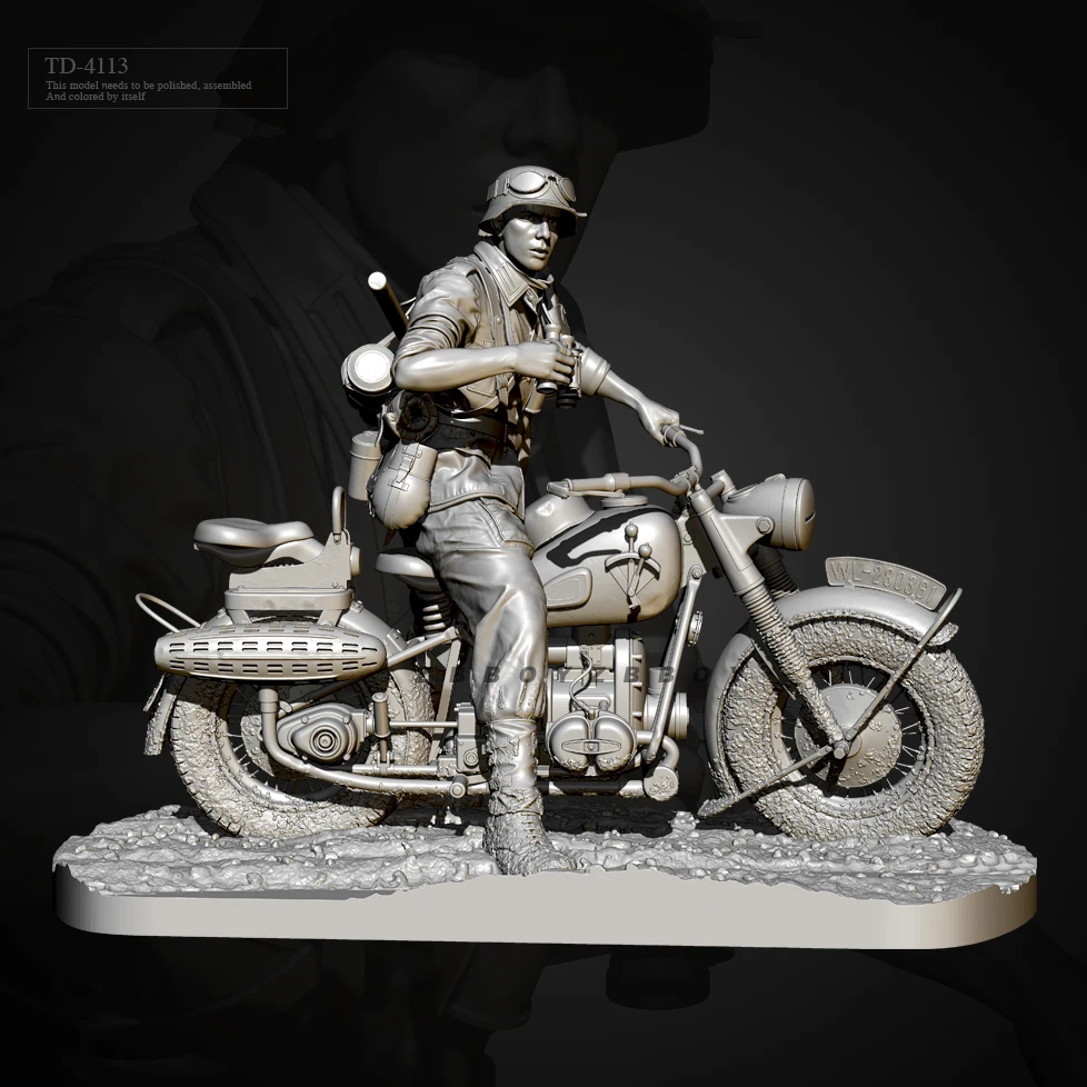 

90mm 100mm Resin Soldier model kits figure colorless and self-assembled （3D Printing TD-4113/3D