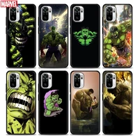phone case for redmi note 10 11 11s 11e 7 8 8t 9 9s 9t pro plus 4g 5g soft silicone case cover the incredible hulk green gaint