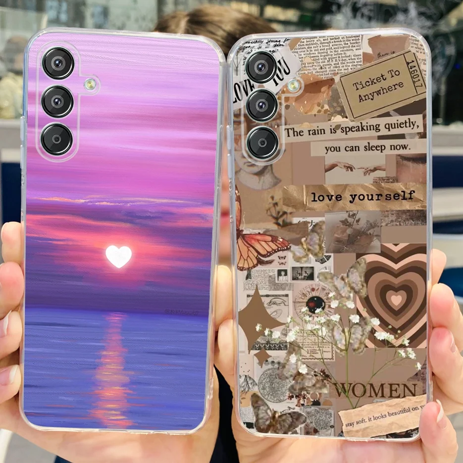 Чехол для Samsung Galaxy M15 Стильный чехол с рисунком мягкий силиконовый телефона F 15 F15