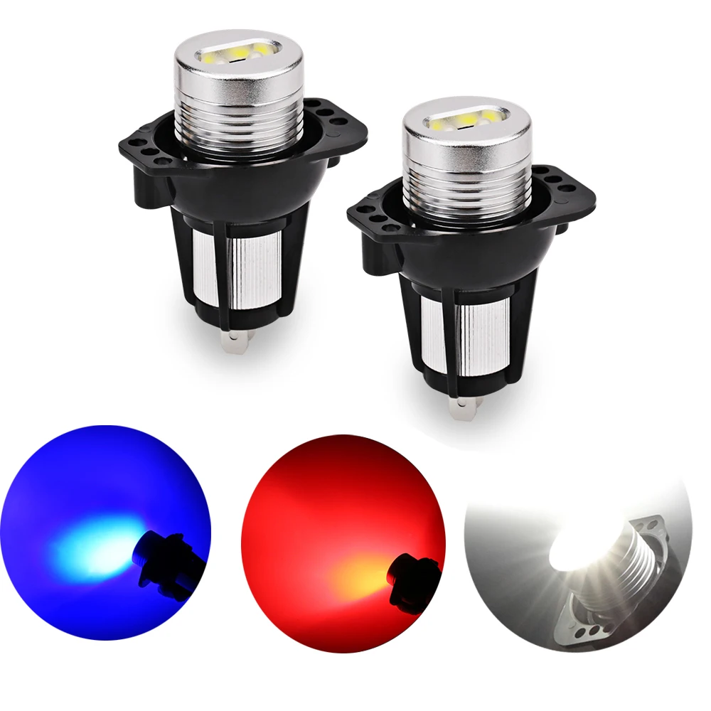 

1 пара светодиодных габаритных огней Angel Eyes для BMW 3 серии E90 E91 6 Вт белые красные синие лампы без ошибок ангельские глазки