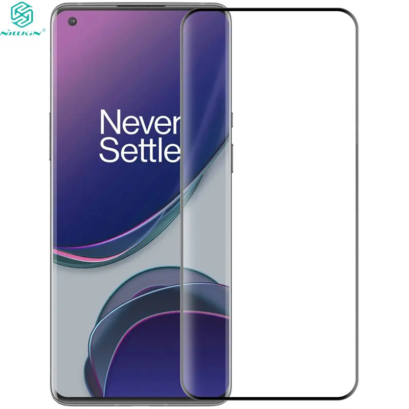 Закаленное стекло NILLKIN для OnePlus 9 Pro 3D DS + MAX полное клеевое покрытие изогнутая