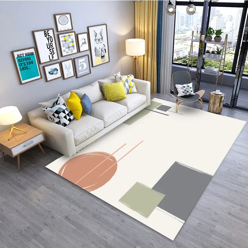 

Простой ковры геометрической формы для дома, гостиной, спальни, Декор, мягкие комнатные моющиеся напольные коврики, прикроватный диван, дет...