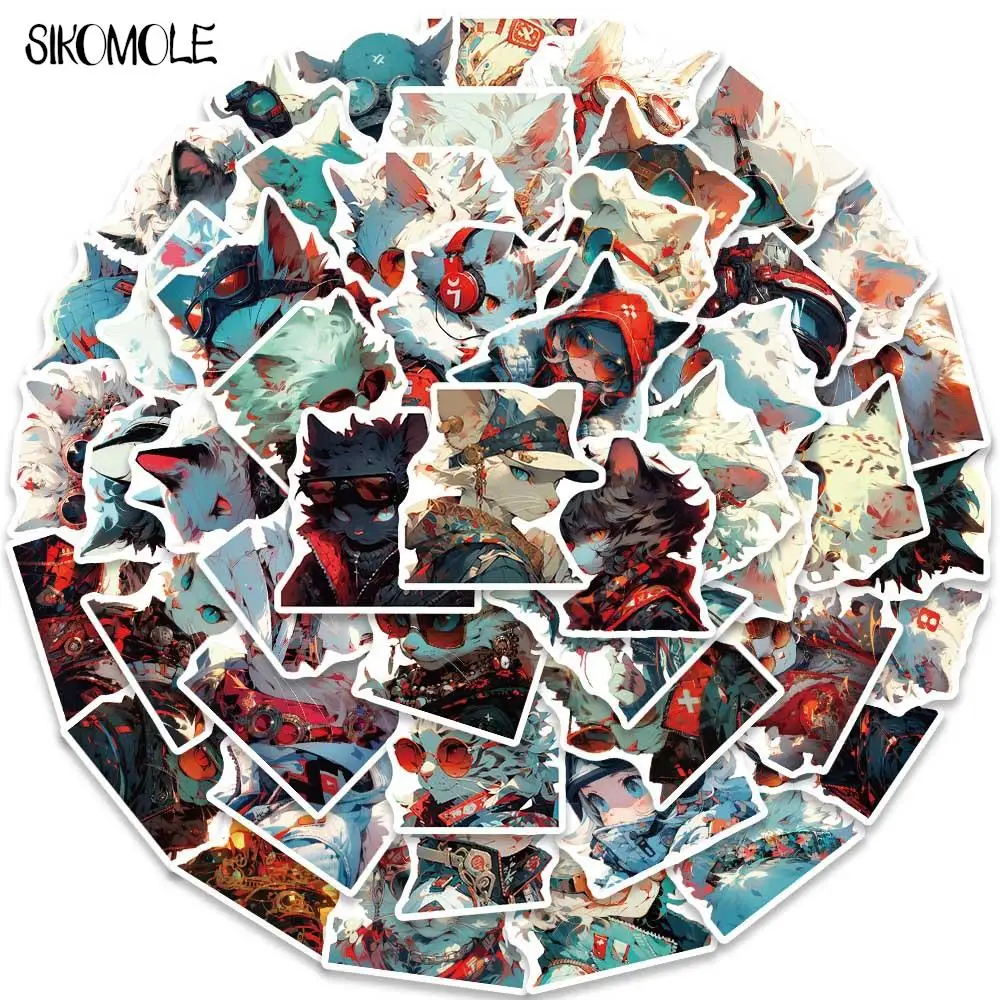 

Стикеры аниме «киберпанк», 10/30/50 шт.