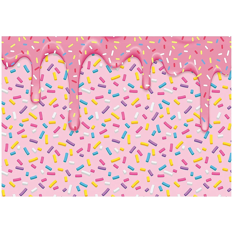 

Donut Grow Up Backdrop for Birthday Party Pink Girl Baby Shower Photography Background Colorful Sprinkle Confetti Photo Banner