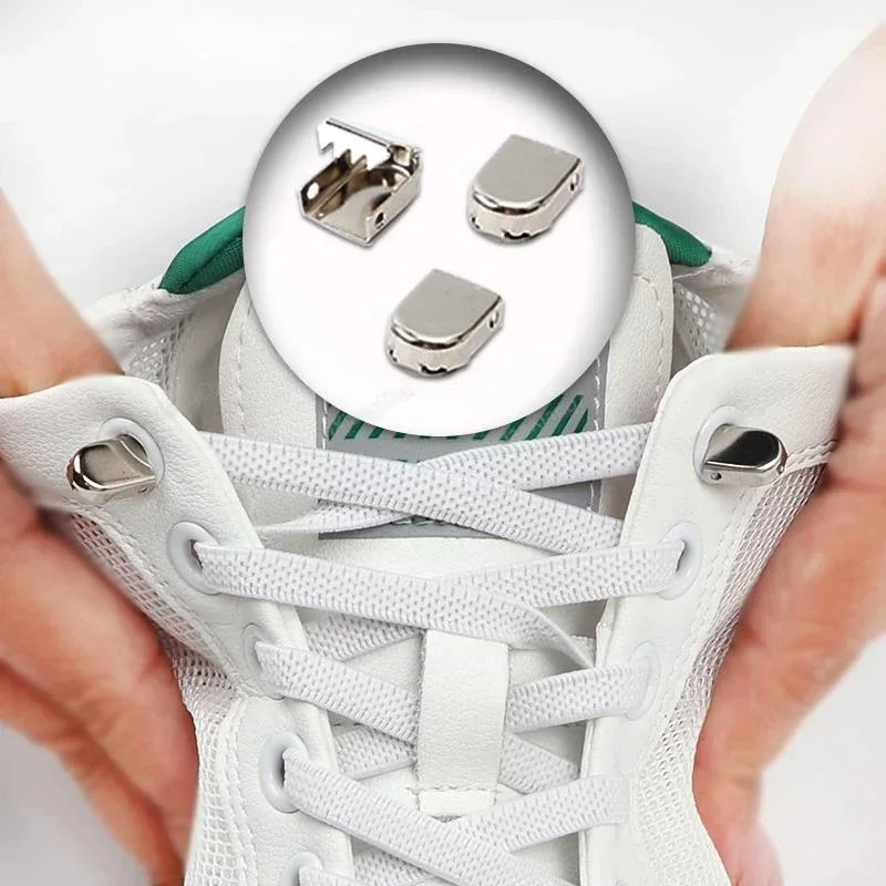 Эластичные шнурки для кроссовок без завязывания плоские полимерные раннего