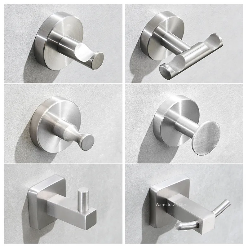 

Stainless Steel Wall Hook for Bathroom Kitchen Coat Hook Towel Hooks for Shower Circle SUS304 Cloth Hook Bathroom Hanger