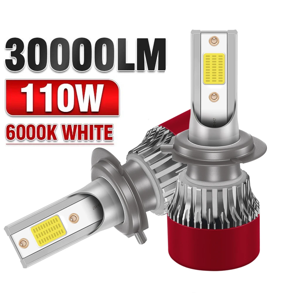 

2 супер яркие светодиодные лампы H4 H7 30000LM H13 9007 Автомобильные фары мотоцикла H1 H8 H9 H11 Авто противотуманные фары 9005 9006 HB3 HB4 9145 H10