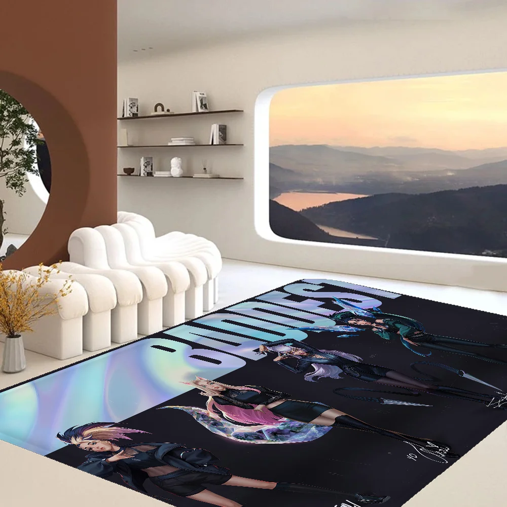 L-LOL-KDA Kaisa Ahri Akali напольный ковер противоскользящий впитывающий воду длинная