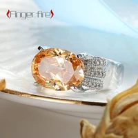 fashion luxury champagne diamond ring festive banquet engagement anniversary jewelry