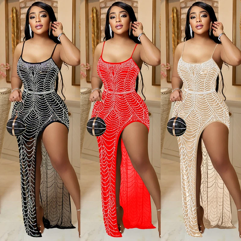 

Swimsuit Cover Up Women Plavky 2023 Bikini Dress Beachwear Beach New Pure Color Irregular Rhinestones Female Geometric Spandex