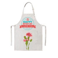 sublimation blank apron adjustable linen adult apron creative oil stain proof apros for mothers day gift 2022