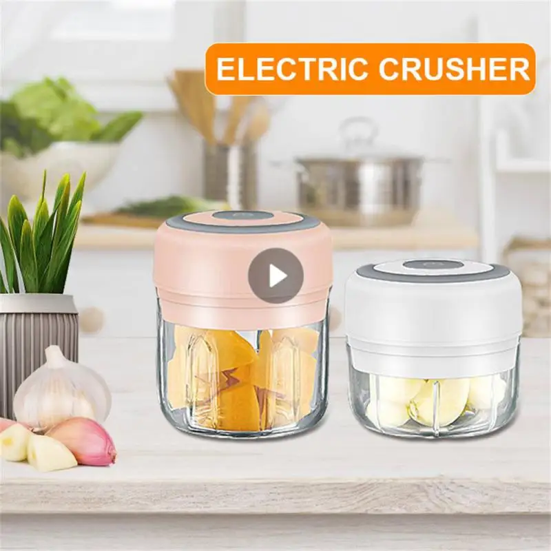 

100/250mL Mini Electric Garlic Chopper USB Charging Ginger Masher Machine Sturdy Durable Chili Vegetable Crusher Kitchen Tools