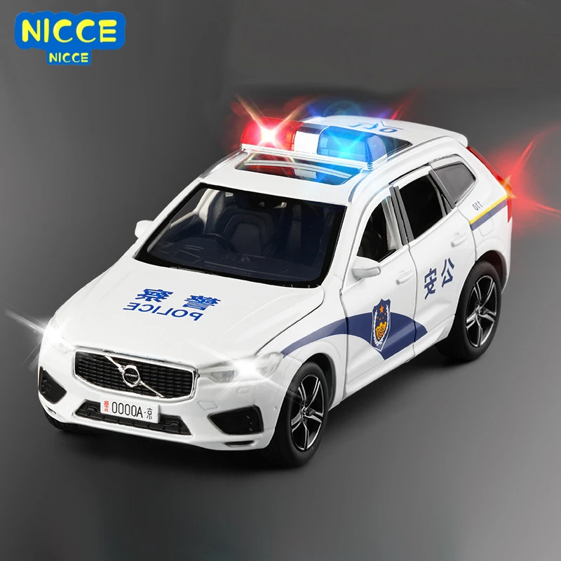 

Nicce 1:32 XC60 Simulation Siren Police Model Toy Car Alloy Die Cast Metal Pull Back Sound Light Toys for Children F315 F184