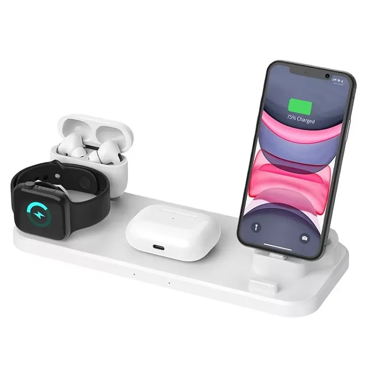 Timess 4IN1 Wireless Charger Station For Phone Watch Series Earphones Multi-Function Wireless Charger Stand Dock images - 6