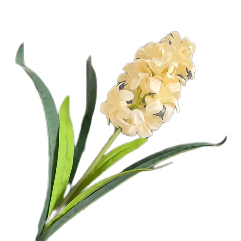 1pc Artificial Flower Hyacinth With Bulb Home Garden Wedding Table Diy Simulation Leaf Decorative Flowers Accessorie Plant images - 6
