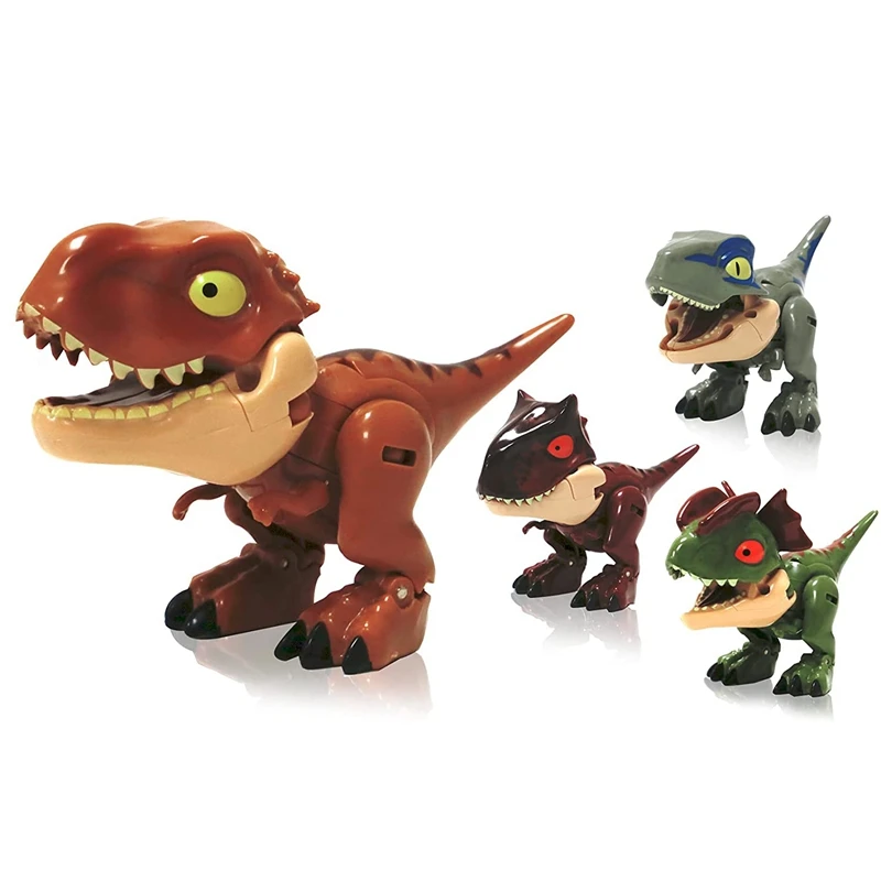 

Dinosaur Toys With Flexible Limbs And Openable Mouthand And Manipulator Transforming Dinosaur Toys For Kids Best Gift