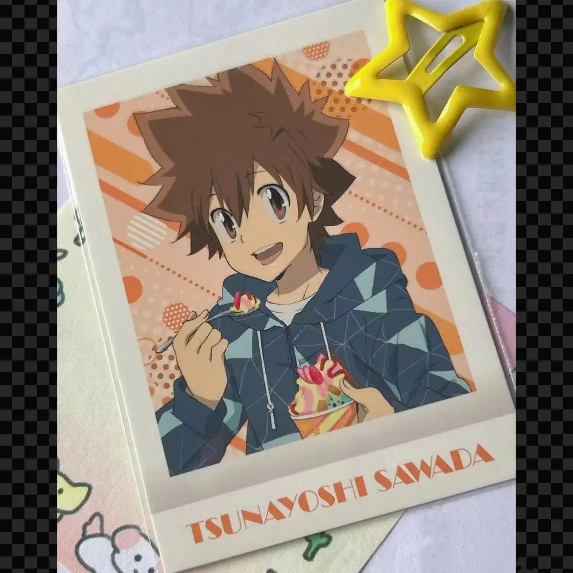 Katekyo Hitman Reborn 3-дюймовая закладка для карт Sawada Tsunayoshi зажим книги нумерация страниц