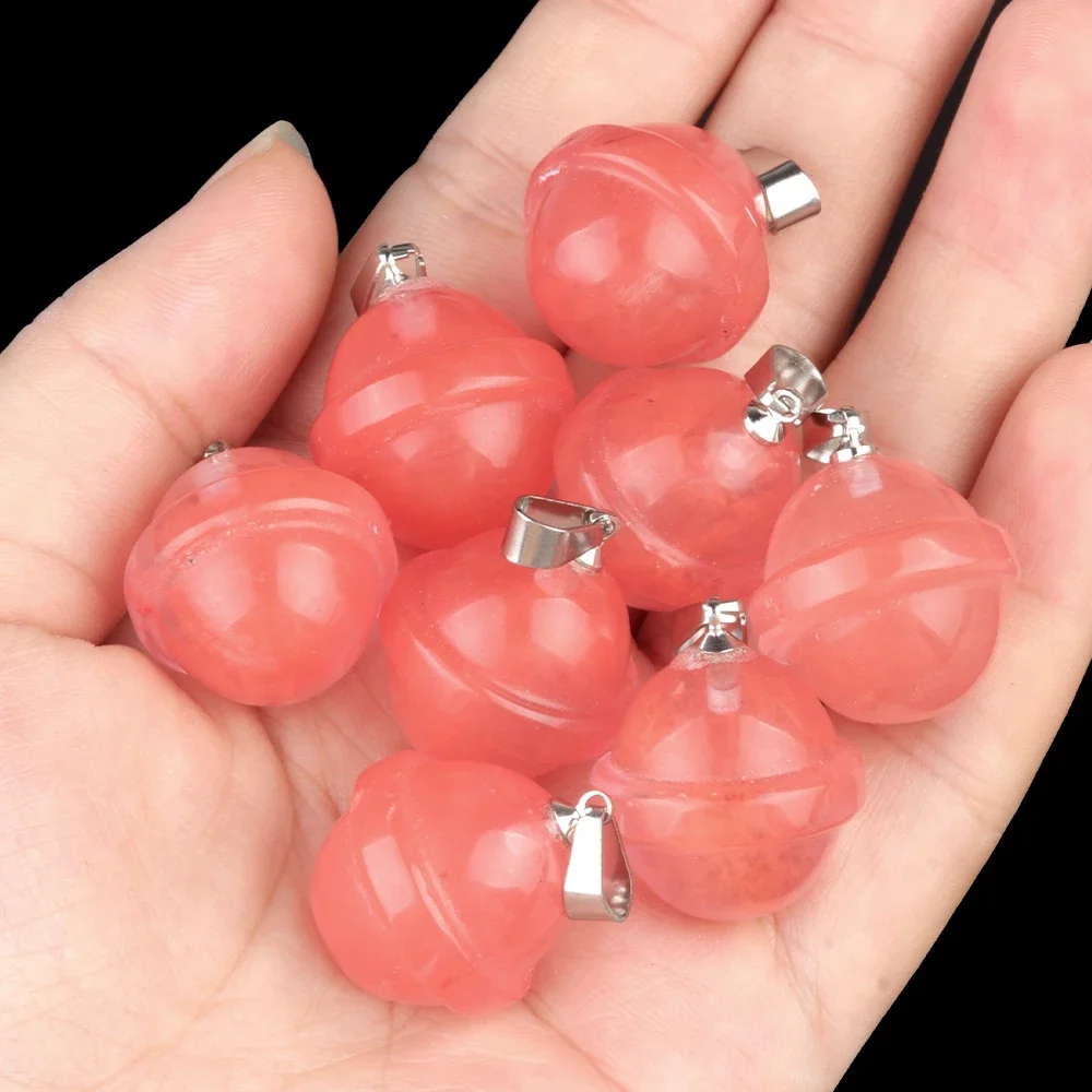 Подвески из натурального камня в форме планеты розовый кварц аметист тигровый