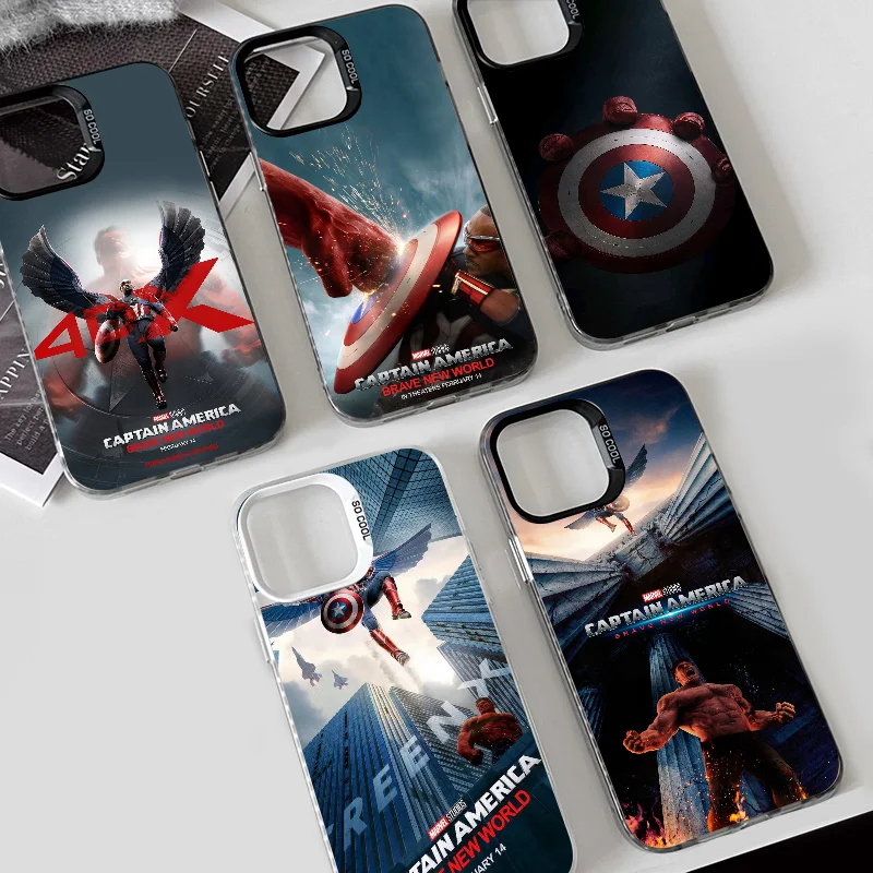 Чехол для телефона Marvel C-Captain A-America 2025 Movie чехол IMD цвета серебристый корпус iPhone 16 15