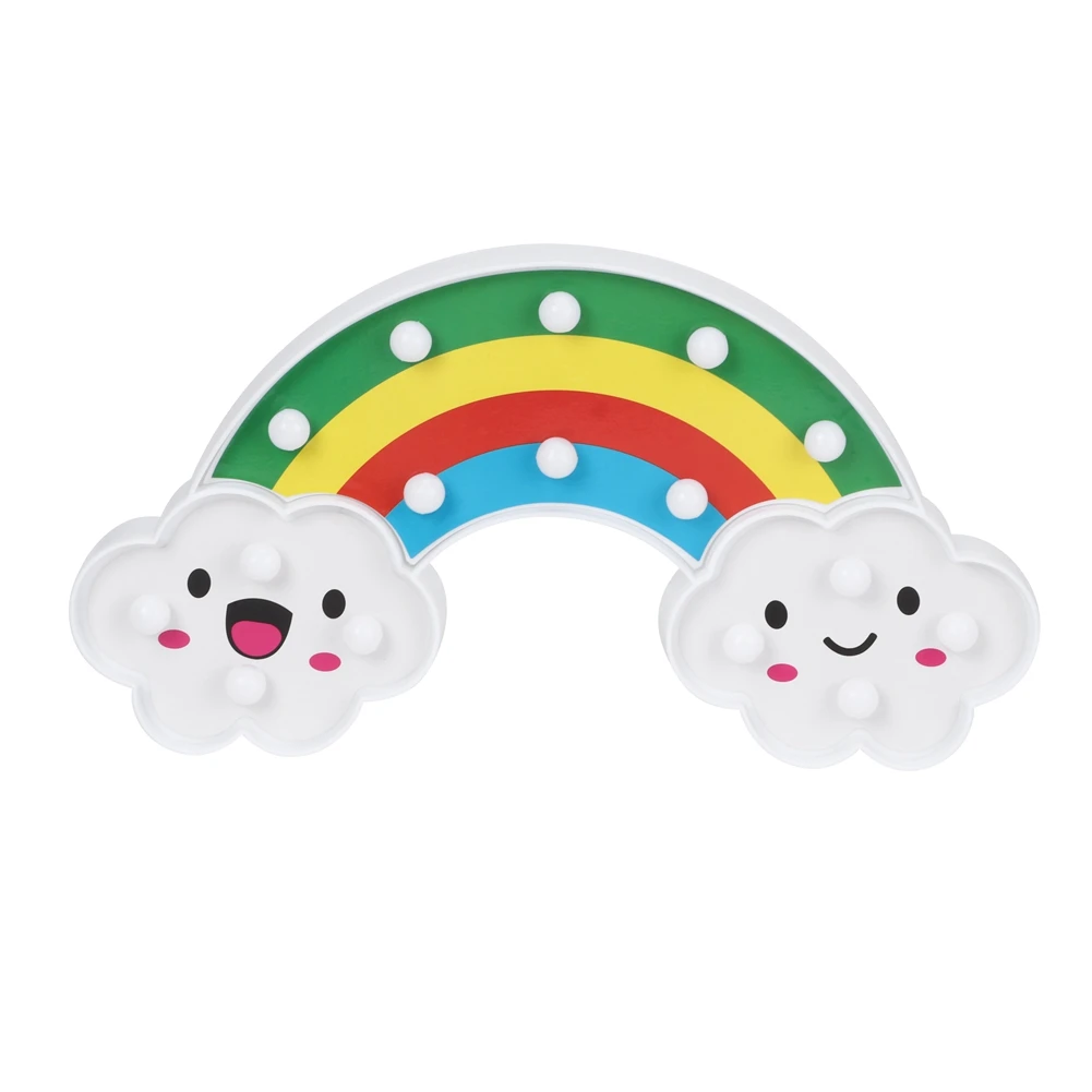 

Lovely Rainbow Cloud Shape LED Night Light Lamp for Bedroom Lighting Decoration