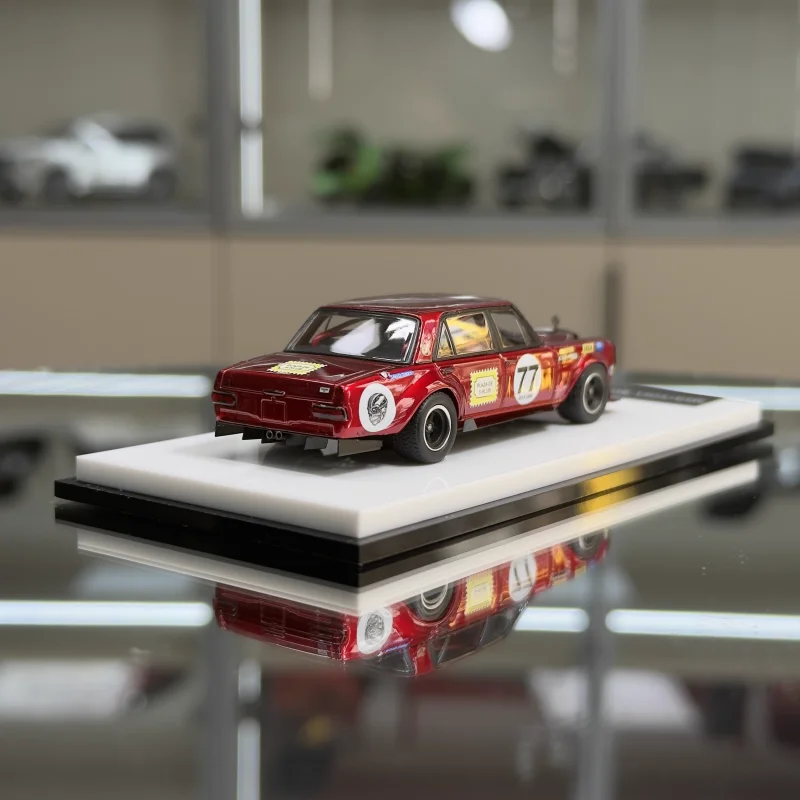 Фото HEC 1:64 Hangzhou Exhibition Limited Edition S KLUB Литая под давлением миниатюрная модель автомобиля из сплава красной свиньи, подлинная на складе №4