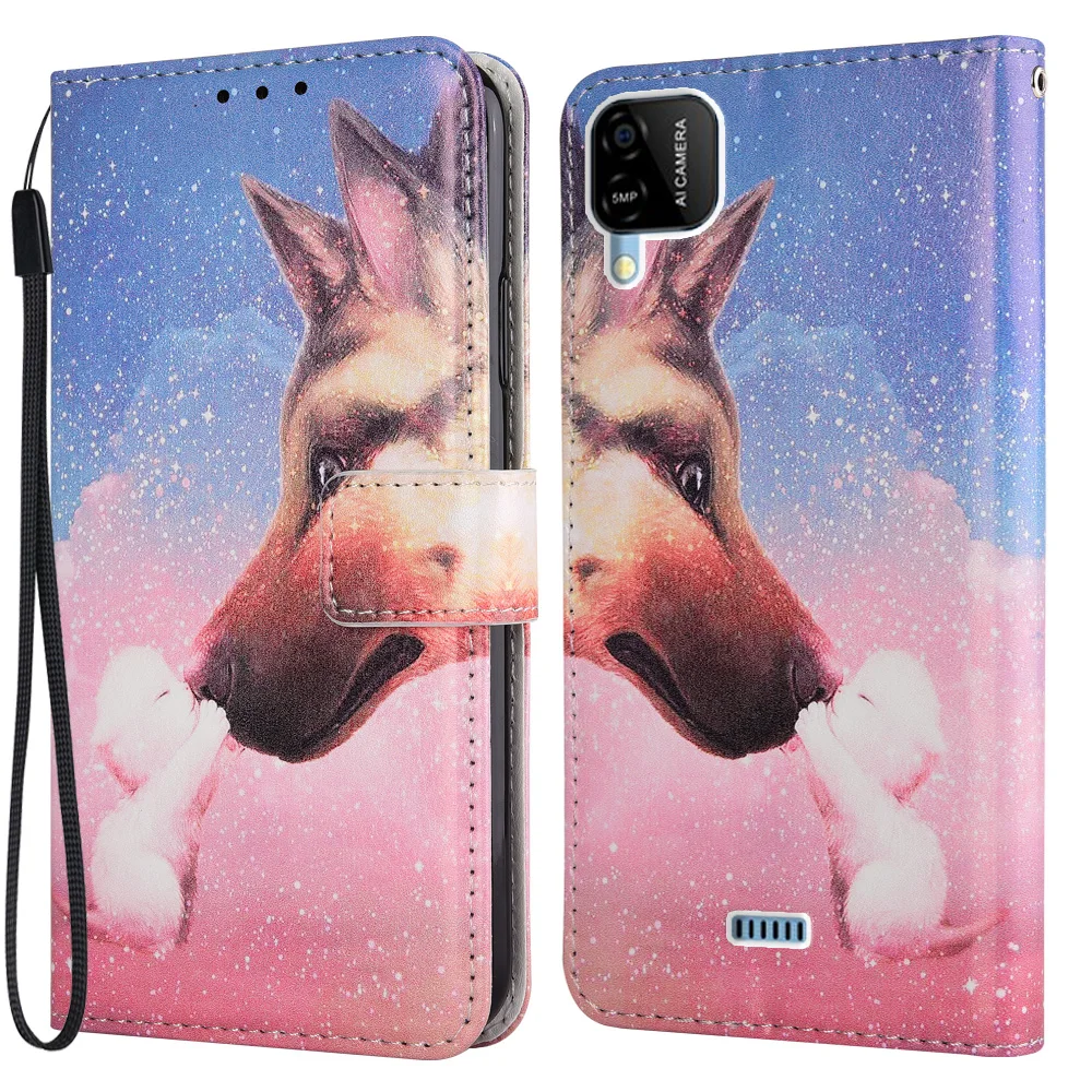 

Умный чехол для BQ 5765L, мультяшный кожаный Простой Чехол-Кошелек для BQ 5765L 5765 L, мультяшный чехол для телефона с единорогом